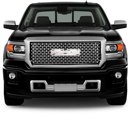 14-16 GMC Sierra Restyling Ideas Replacement ABS Chrome Grille with Emblem Recess - Denail Style