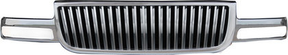 99-02 GMC Sierra Restyling Ideas Replacement Grille - Vertical Bar Style, ABS Chrome