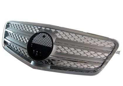 10-14 Mercedes-Benz E-Class / W212 Restyling Ideas Replacement Grille Mesh - Silver Mesh/ABS Chrome