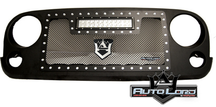 07-15 Jeep Wrangler Restyling Ideas ABS Performance Grille - 1x72W LED & Auto Lord Badge