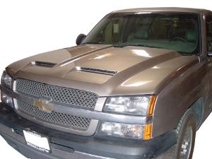 03-04 Chevy Silverado RK Sport Fiberglass Hoods, Ram Air