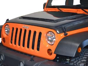 07-12 Jeep Wrangler RK Sport Scoop Hood (Full Carbon Fiber)