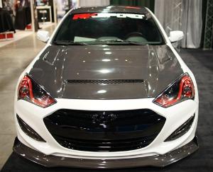 13-15 Hyundai Genesis Coupe RK Sport Ram Air Hood - Fiberglass