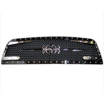 09-12 Ford F150 Royalty Core RC3DX Innovative Grille - 5.0 Power Mesh, Gloss Black Frame