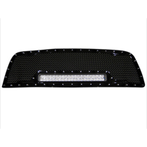 07-14 Chevrolet Suburban/Tahoe/Avalanche Royalty Core RC1X Incredible LED Grille - Satin Black, 10.0 Power Mesh, Diamond Crimp