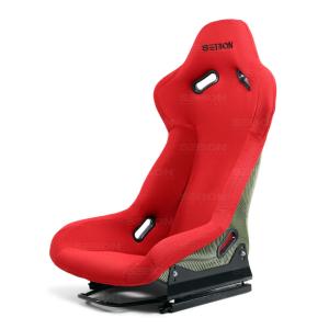 Universal - Fits all Cars Seibon Racing Seat - Carbon Kevlar Bucket (Red)