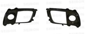 08-12 Mitsubishi Lancer EVO X Seibon Fog Light Surrounds (Carbon Fiber)