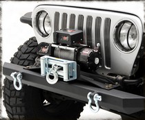 76-06 Wrangler Smittybilt SRC Classic Front Bumper with D-Rings - Black Textured