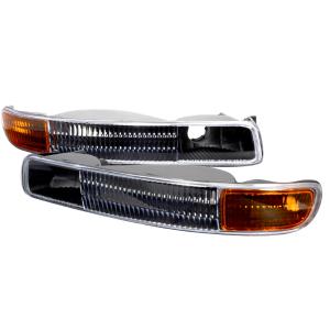 99-05 GMC SIERRA BUMPER LIGHTS BLACK Spec D Bumper Lights (Black)