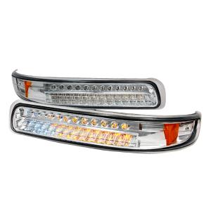 00-06 Chevrolet SUBURBAN LED BUMPER LIGHTS CHROME, 00-06 Chevrolet TAHOE LED BUMPER LIGHTS CHROME, 99-02 Chevrolet SILVERADO LED BUMPER LIGHTS CHROME Spec D Bumper Lights (Chrome with LED)