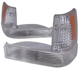 93-98 JEEP GRAND CHEROKEE BUMPER LIGHT + CORNER LIGHT CHROME Spec D Bumper + Corner Lights (Clear)