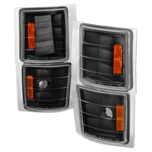 94-98 Chevrolet c- and k-series truck CORNER LIGHT 4 PCS BLACK Spec D Corner Lights - Black (4 Piece)