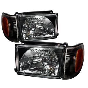 99-02 TOYOTA 4-RUNNER CRYSTAL HOUSING HEADLIGHTS BLACK Spec D Crystal Euro Headlights (Black)