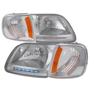 97-03 FORD F150 COMBO: 97-03 FORD F150 H.L. + C.L. Spec D Euro Headlights 