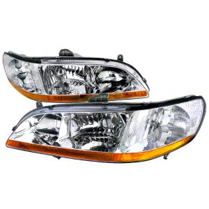 98-02 HONDA ACCORD CRYSTAL HOUSING HEADLIGHTS CHROME Spec D Crystal Euro Headlights (Chrome)