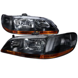 98-02 HONDA ACCORD CRYSTAL HOUSING HEADLIGHTS BLACK Spec D Headlights - Jdm, Black Color