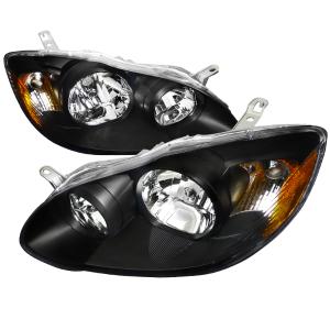 03-08 TOYOTA COROLLA EURO HEADLIGHTS BLACK HOUSING Spec D Euro Headlights (Black)