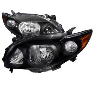 09-10 TOYOTA COROLLA EURO HEADLIGHT BLACK HOUSING Spec D Euro Headlights (Black with Clear Lens)