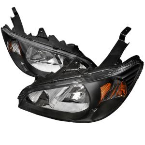 04-05 HONDA CIVIC CRYSTAL HOUSING HEADLIGHTS BLACK Spec D Crystal Euro Headlights (Black)