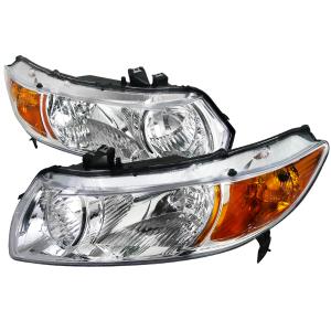 06-10 HONDA CIVIC EURO HEADLIGHTS CHROME HOUSING Spec D Euro Headlights (Chrome)