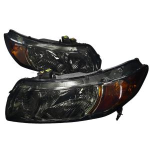 06-10 HONDA CIVIC EURO HEADLIGHTS SMOKE LENS Spec D Euro Headlights (Smoke)