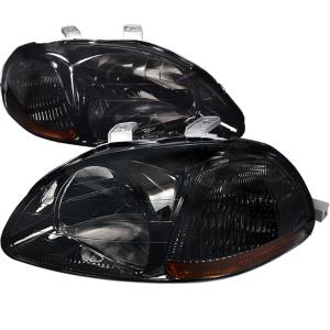 96-98 HONDA CIVIC CRYSTAL HOUSING HEADLIGHTS SMOKE Spec D Crystal Euro Headlights (Smoke)