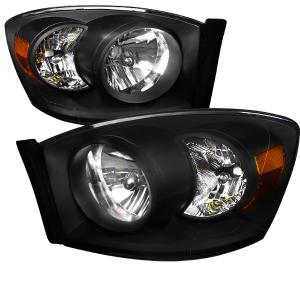 06-08 DODGE RAM EURO HEADLIGHT BLACK HOUSING Spec D Euro Headlights (Black)