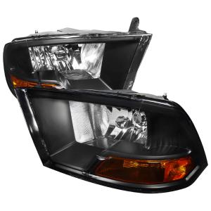 09-12 DODGE RAM EURO HEADLIGHT BLACK HOUSING Spec D Euro Headlights (Black)