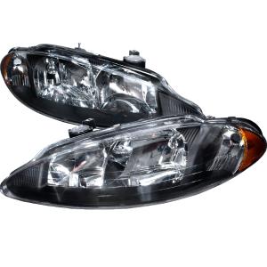 98-04 DODGE INTREPID CRYSTAL HOUSING HEADLIGHTS BLACK Spec D Crystal Euro Headlights (Black)