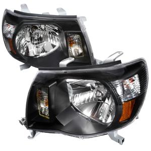 05-07 TOYOTA TACOMA CRYSTAL HOUSING HEADLIGHTS BLACK Spec D Crystal Euro Headlights (Black)