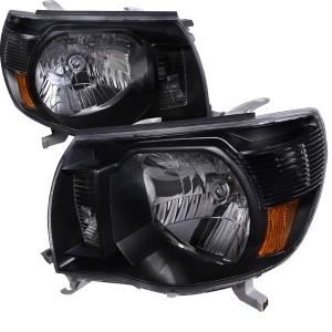 05-11 TOYOTA TACOMA CRYSTAL HOUSING HEADLIGHTS BLACK Spec D Crystal Euro Headlights (Black)