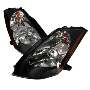 03-05 NISSAN 350Z HALO PROJECTOR HEADLIGHTS BLACK Spec D Halo Projector Headlights (Black)