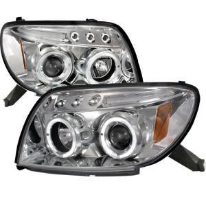 03-05 TOYOTA 4RUNNER HALO LED PROJECTOR CHROME Spec D LED Halo Projector Headlights (Chrome)