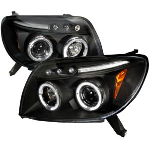 03-05 TOYOTA 4RUNNER HALO LED PROJECTOR BLACK Spec D LED Halo Projector Headlights (Black)