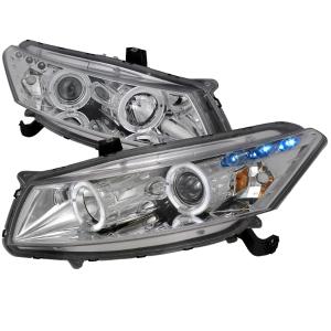 08-12 Honda Accord (2dr Coupe models only) Spec D Halo Projector Headlights (Chrome)