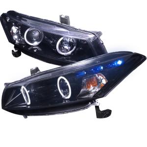 08-12 Honda Accord (Smoked Lens Gloss Black Housing Projector Headlights) Spec D Projector Headlights (Glossed Black/Smoke)