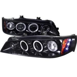 94-97 HONDA ACCORD SMOKED LENS GLOSS BLACK HOUSING PROJECTOR HEADLIGHTS Spec D Projector Headlights (Glossed Black/Smoke)