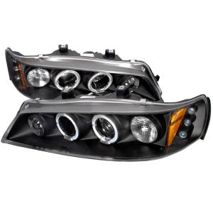 94-97 HONDA ACCORD HALO LED PROJECTOR BLACK Spec D LED Halo Projector Headlights (Black)