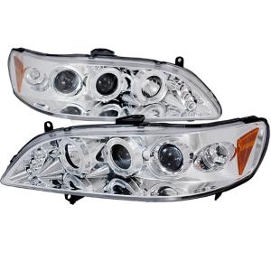 98-02 HONDA ACCORD HALO LED PROJECTOR CHROME Spec D LED Halo Projector Headlights (Chrome)