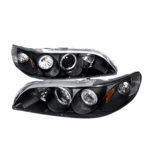 98-02 HONDA ACCORD HALO PROJECTOR HEADLIGHTS BLACK Spec D Halo Projector Headlights (Black)