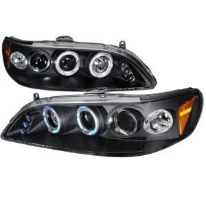 98-02 HONDA ACCORD HALO LED PROJECTOR BLACK Spec D LED Halo Projector Headlights (Black)