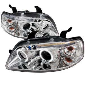 04-08 Chevrolet AVEO HALO LED PROJECTOR CHROME Spec D LED Halo Projector Headlights (Chrome)