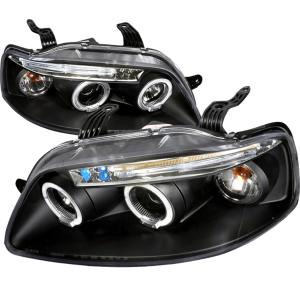 04-08 Chevrolet AVEO HALO LED PROJECTOR BLACK Spec D LED Halo Projector Headlights (Black)