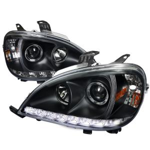 02-05 MERCEDES W163 ML PROJECTOR HEADLIGHTS BLACK Spec D Projector Headlights, Black Color