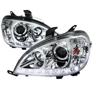 98-01 MERCEDES W163 ML HALO PROJECTOR HEADLIGHTS CHROME Spec D Halo Projector Headlights (Chrome)