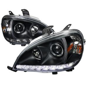 98-01 MERCEDES W163 ML HALO PROJECTOR HEADLIGHTS BLACK Spec D Halo Projector Headlights (Black)