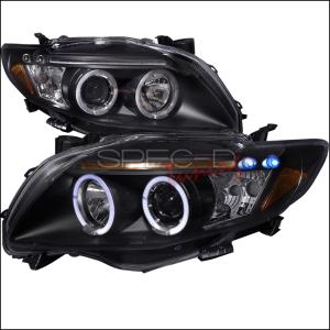 2009-2010 Toyota Corolla Models Only Spec D Dual Halo LED Projector Headlights