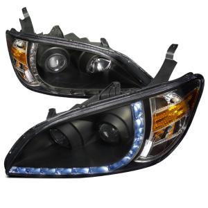 04-05 HONDA CIVIC R8 STYLE PROJECTOR HEADLIGHT BLACK HOUSING Spec D R8 Style Projector Headlights (Black)