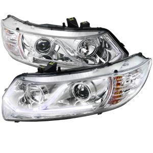 06-09 HONDA CIVIC LED PROJECTOR HEADLIGHT CHROME HOUSING Spec D LED Projector Headlights (Chrome)