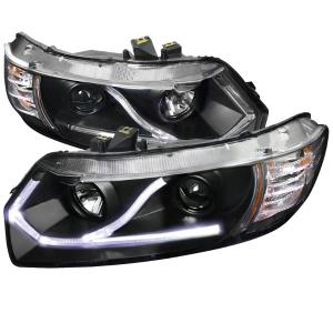 06-09 HONDA CIVIC LED PROJECTOR HEADLIGHT BLACK HOUSING Spec D LED Projector Headlights (Black)